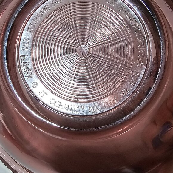 Pyrex Visions Cranberry Glass Mixing Bowl 7" Corning 1lt vtg USA kitchen cooking - Picture 4 of 4